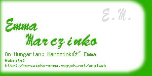 emma marczinko business card